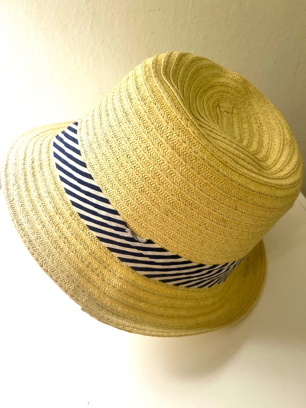 Fedora Hat Navy Striped Band